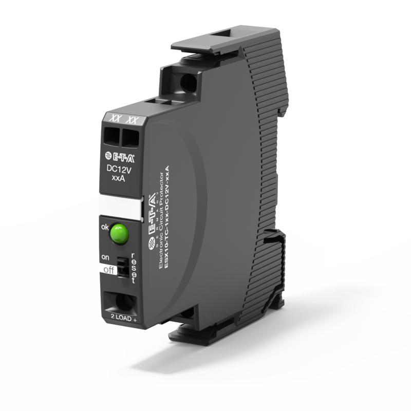 Typ ESX10-TC-12 V von E-T-A: Erweitert die Produktgruppe »Elektronischer Überstromschutz« für DC 12 V-Anwendungen