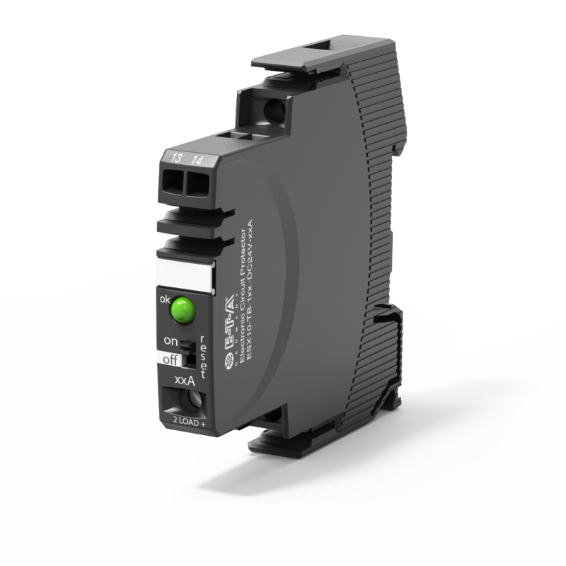 Typ ESX10-TB-101-DC24V-16A von E-T-A: erweitert die Produktgruppe »ESX10-T.-DC24V« 